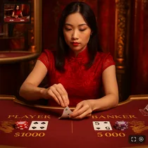 Casinia - Jeu de table Baccarat en direct - Jouez en argent réel